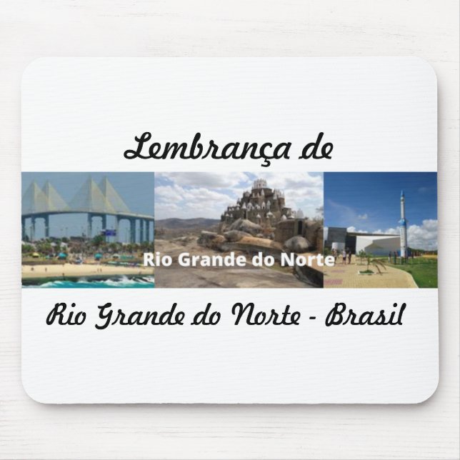 Mousepad lembrança do Rio Grande do Norte Brasil (Frente)