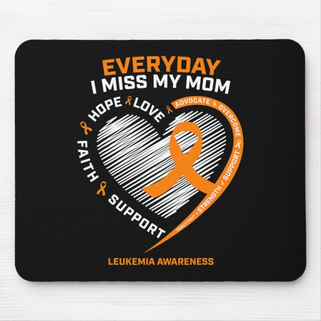 Mousepad Lembrança Mãe Adorando Memória Da Leucemia Mãe A (Frente)