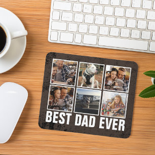 Mousepad Lembrança Melhor Pai do Mundo Colagem de Fotos do