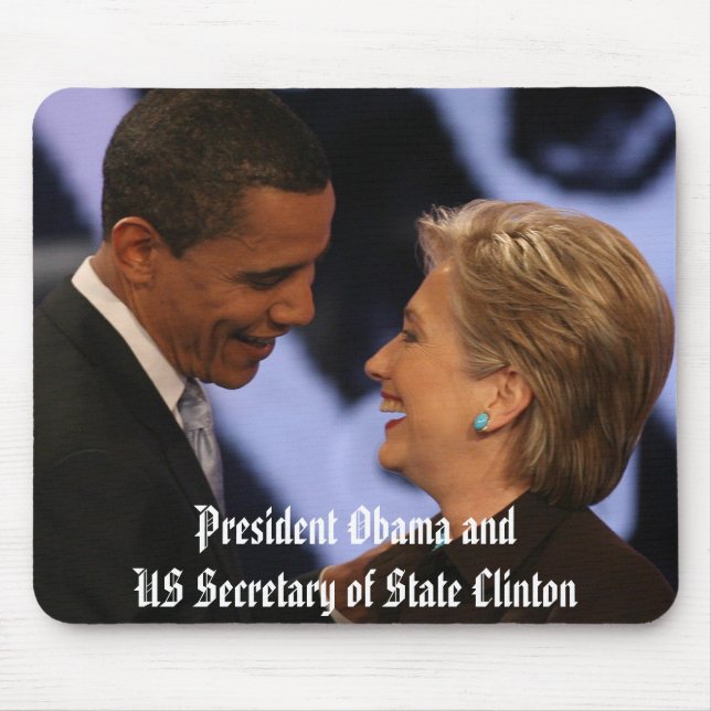 Mousepad Lembranças da inauguração de Obama - de Clinton (Frente)