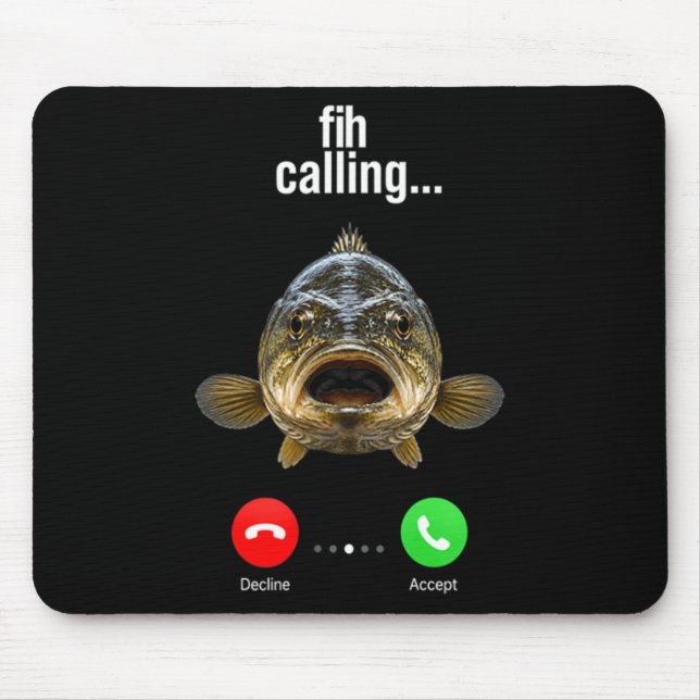 Mousepad Lembrete de chamada Fih Mensagem Recusar Aceitar T (Frente)