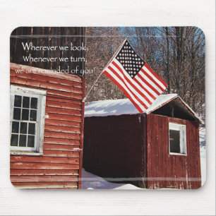 Mousepad Lembretes Patrióticos do Barn Flag