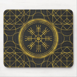 Mousepad Leme dos runes da proteção de Viking da talismã