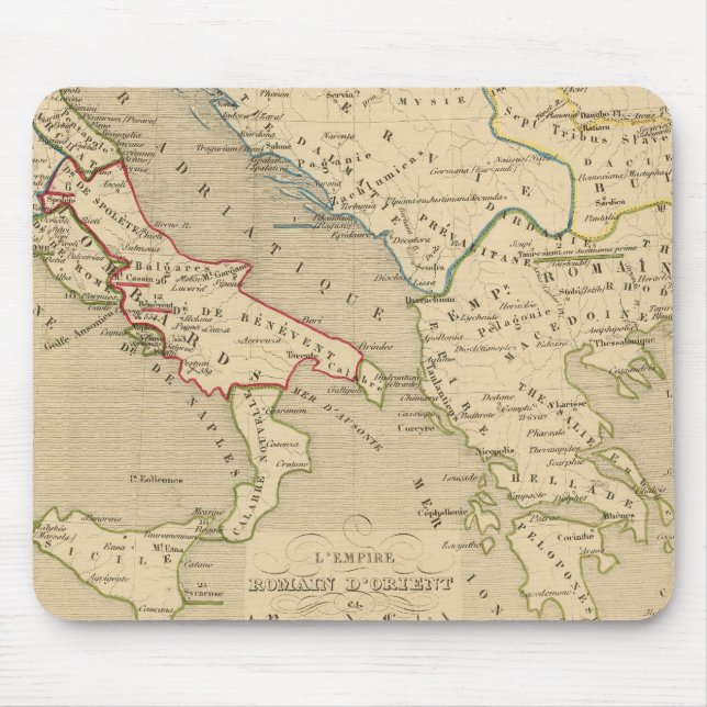 Mousepad L'Empire Romain d'Orient, Royaume des Lombards (Frente)