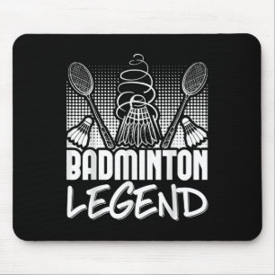 Mousepad Lenda Viva do Badminton Jogador Esporte Peteca