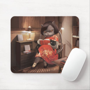 Mousepad Lendo Gato em Cheongsam