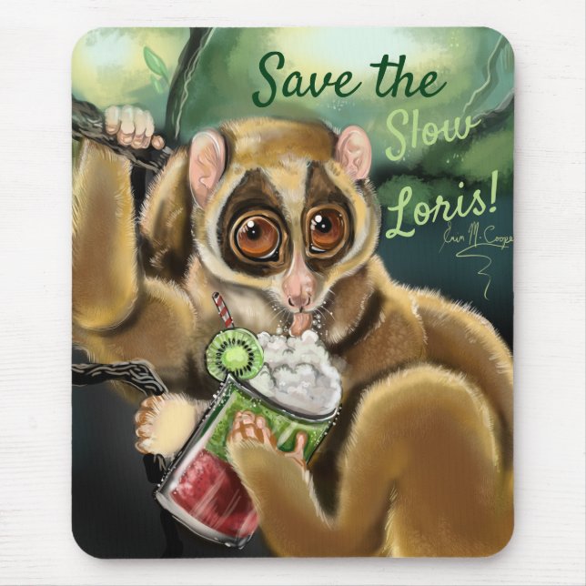 Mousepad Lento Loris Smoothie (Frente)