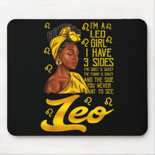 Mousepad Leo Afro Black Woman É o meu Sinal Zodiac de Anive