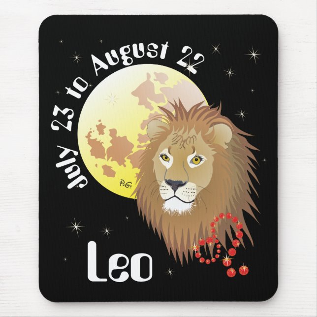 Mousepad Leo de 23 de julho a 22 de agosto (Frente)