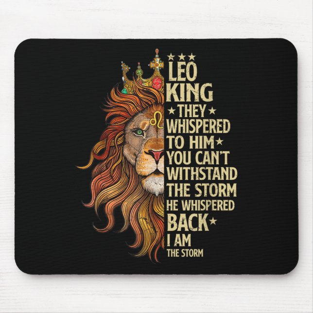 Mousepad Leo King They Whispered To Him You Cant With Stand (Frente)