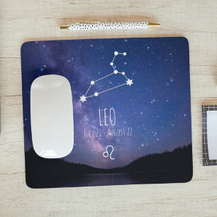 Mousepad Leo Placa de Mouse de Constelação Zodilatada Per