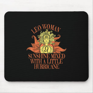 Mousepad Leo Woman Zodiac Sinal Julho Aniversário
