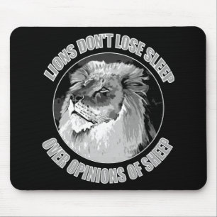 Mousepad Leões não dormem Perder sobre opiniões de ovelha