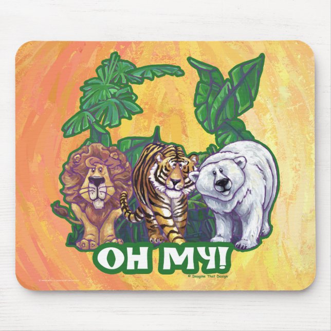 Mousepad Leões Tigre Ursos Oh Meu (Frente)