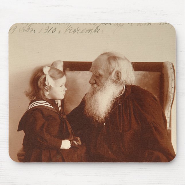 Mousepad Leon Tolstoy com sua neta, Tatiana (Frente)