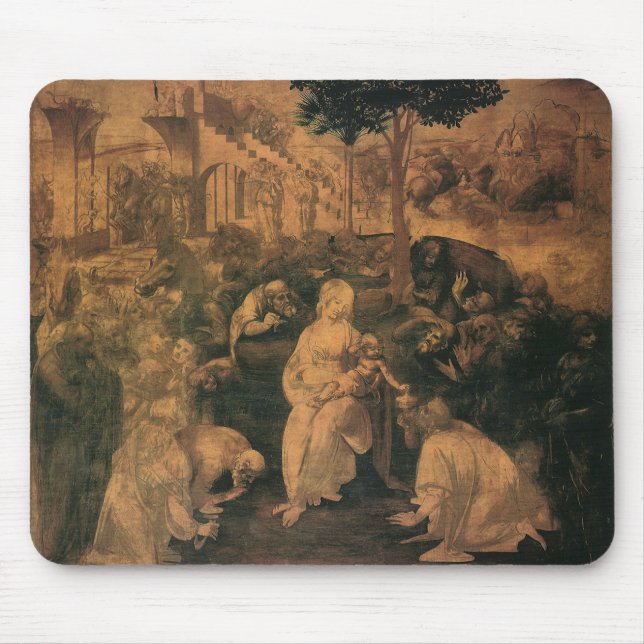 Mousepad Leonardo da Vinci é a Adoração do Magi (Frente)