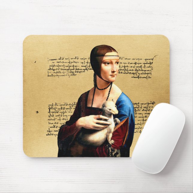 Mousepad Leonardo da Vinci Lady com Ermine (Com mouse)