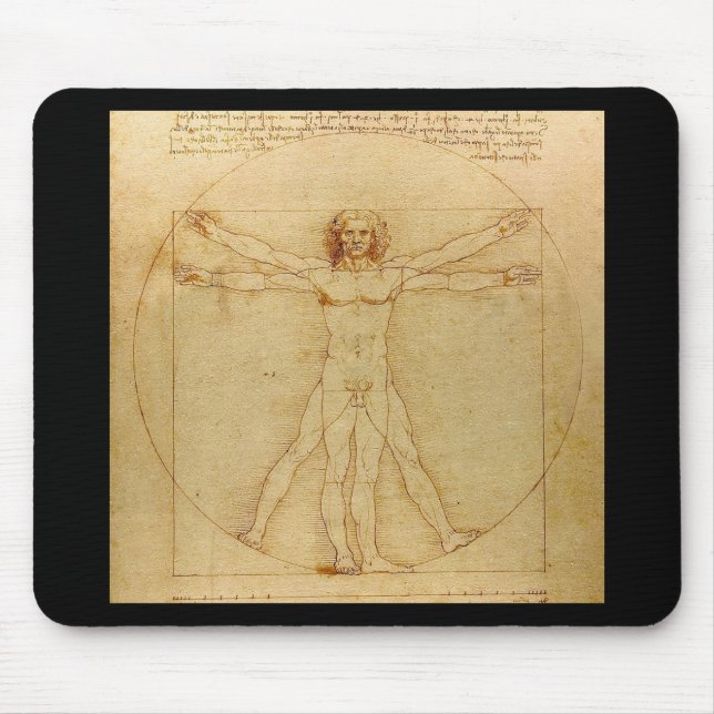 Mousepad Leonardo da Vinci , Vitruvian Man (Frente)