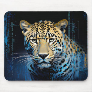 Mousepad Leopard Animal Art Decor Paint Mosaico