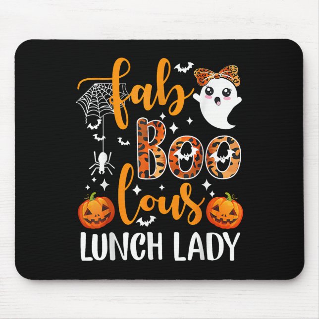 Mousepad Leopard Fab Boo Lous Lunch Lady Matching Group Tee (Frente)
