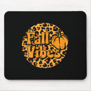 Mousepad Leopard Fall Vibes Fúnebre Outono Bonito Mulheres