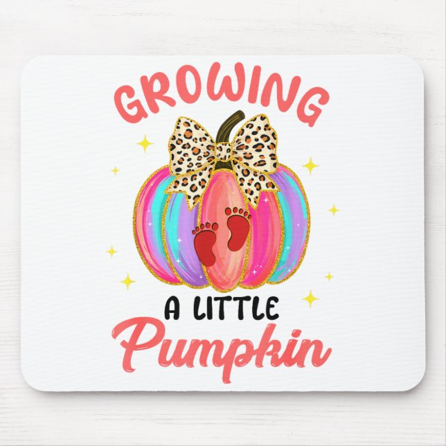Mousepad Leopard Growing Little A Pumpkin Fall Vibes Thanks (Frente)