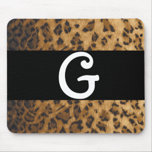 Mousepad Leopard Imprimir as iniciais do monograma G