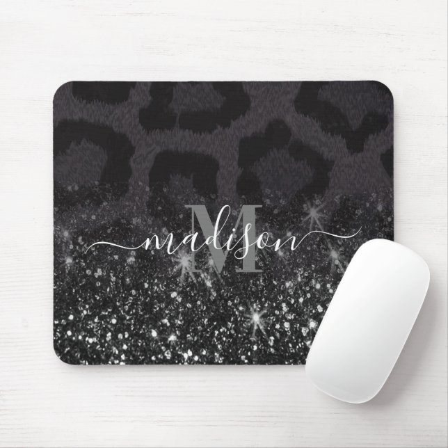 Mousepad Leopard Print e Glitter (Com mouse)