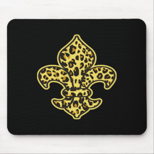 Mousepad Leopard Print Fendy Fashion Animal Patteron Fleur
