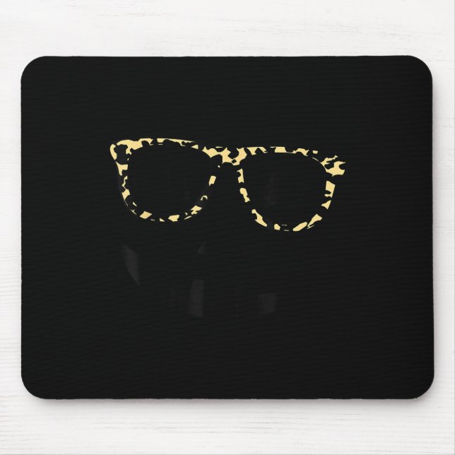 Mousepad Leopard Print Gles Jack O Lantern Halloween For Wo (Frente)