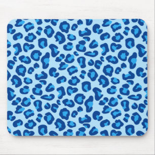 Mousepad Leopard Print in Light Chambray to Dark Denim Blue