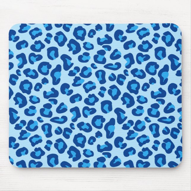 Mousepad Leopard Print in Light Chambray to Dark Denim Blue (Frente)