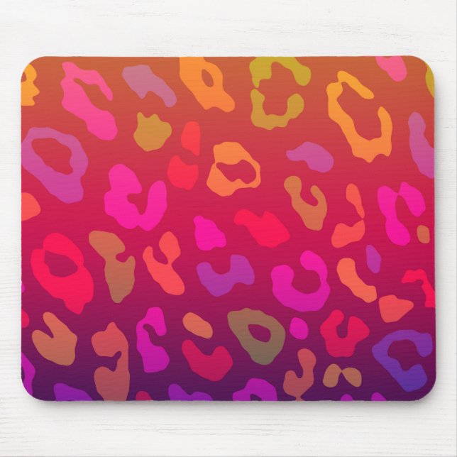 Mousepad Leopard Print Summer Ombre (Frente)