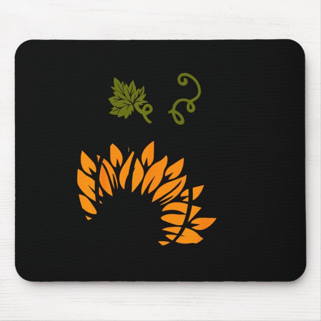 Mousepad Leopard Pumpkin Sunflower Fall Autumn Halloween Th (Frente)