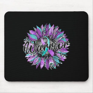 Mousepad Leopard Sunflower Warrior Teal E Purple Suicídio