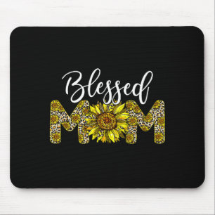 Mousepad Leopardo abençoado mamãe girassol vida de mãe dia 