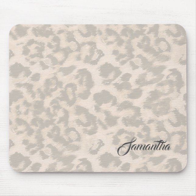 Mousepad Leopardo bege. (Frente)