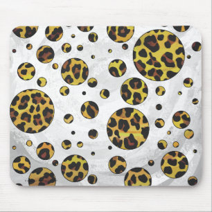 Mousepad Leopardo Brown e Bolinhas Amarela