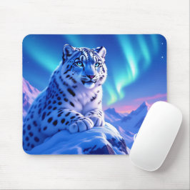 Mousepad Leopardo-da-neve atordoante em Mountain Rock