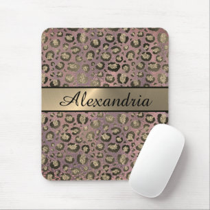 Mousepad Leopardo da rosa Dourada
