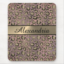 Mousepad Leopardo da rosa Dourada