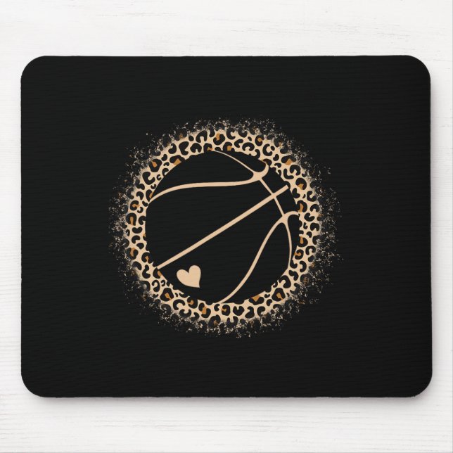 Mousepad Leopardo-de-Basquete-Justa Imprime Mulheres Menina (Frente)