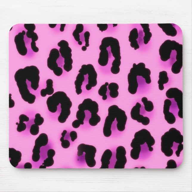 Mousepad Leopardo do rosa quente (Frente)