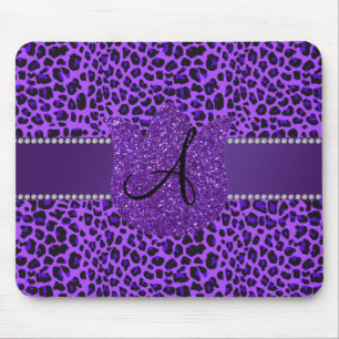 Mousepad Leopardo do roxo do monograma