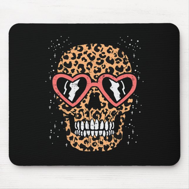 Mousepad Leopardo Imprime o crânio Mulheres Dias de as Brux (Frente)