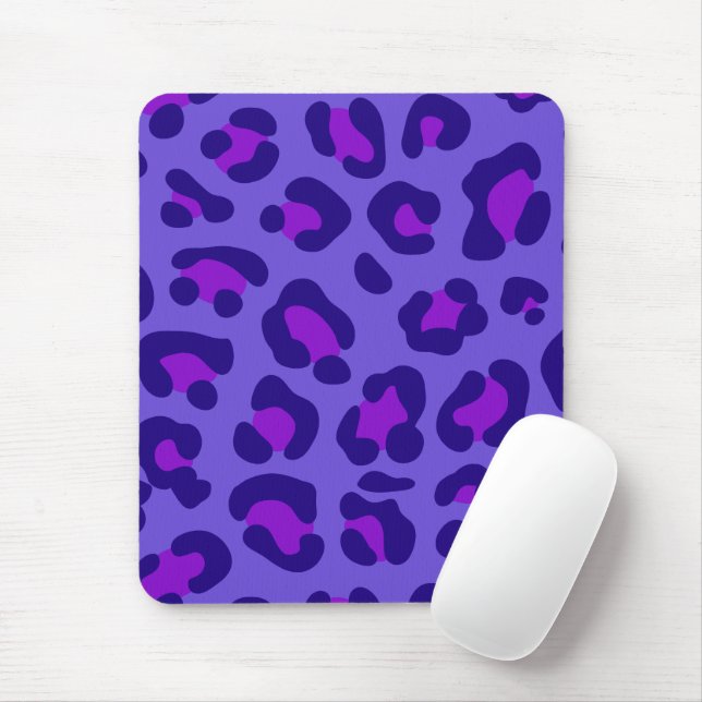 Mousepad Leopardo Roxo Elétrico (Com mouse)
