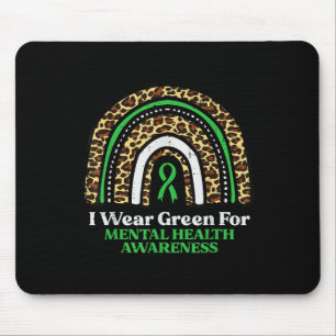 Mousepad Lepard Rainbow Eu Visto Verde Para A Saúde Mental