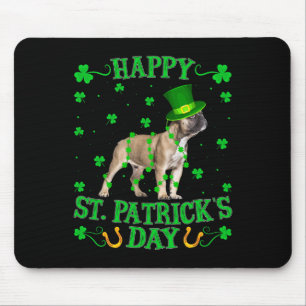 Mousepad Leprechaun Hat French Bulldog Rua. Dia de Patrick