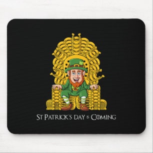 Mousepad Leprechaun Horse Shoes Throne Boys