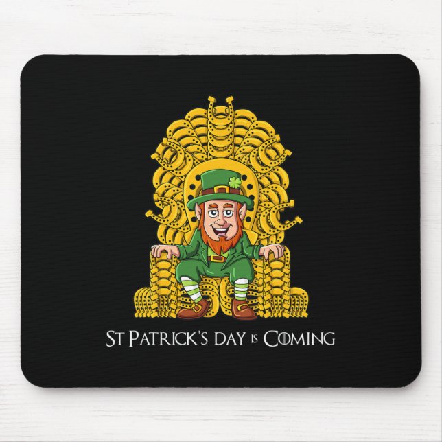 Mousepad Leprechaun Horse Shoes Throne Boys (Frente)